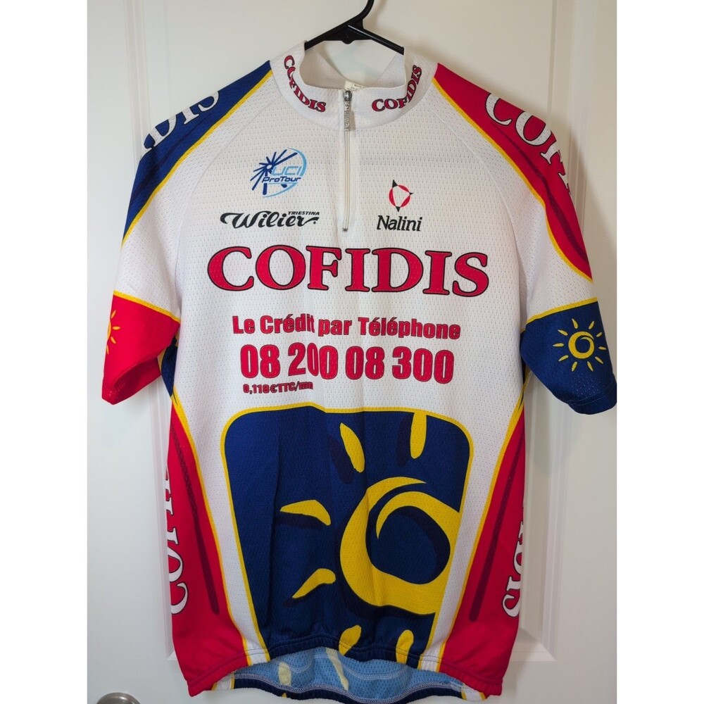 Vintage 2005 Cofidis Le Credit par Telephone cycling team shirt Nalini Size  5